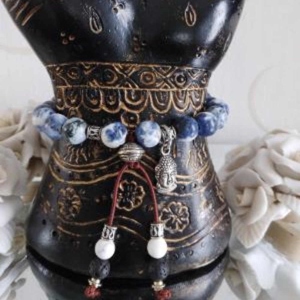 Sodalite~ Stretch Bracelet~ Emotional Balance & Clarity